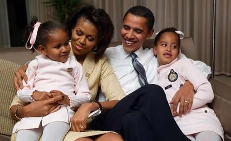 barack obama family life. The Obama Family: happy and